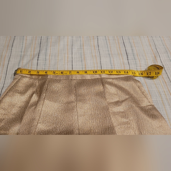 NWT - Club Monaco Gold Pleated Skirt - Picture 6 of 6
